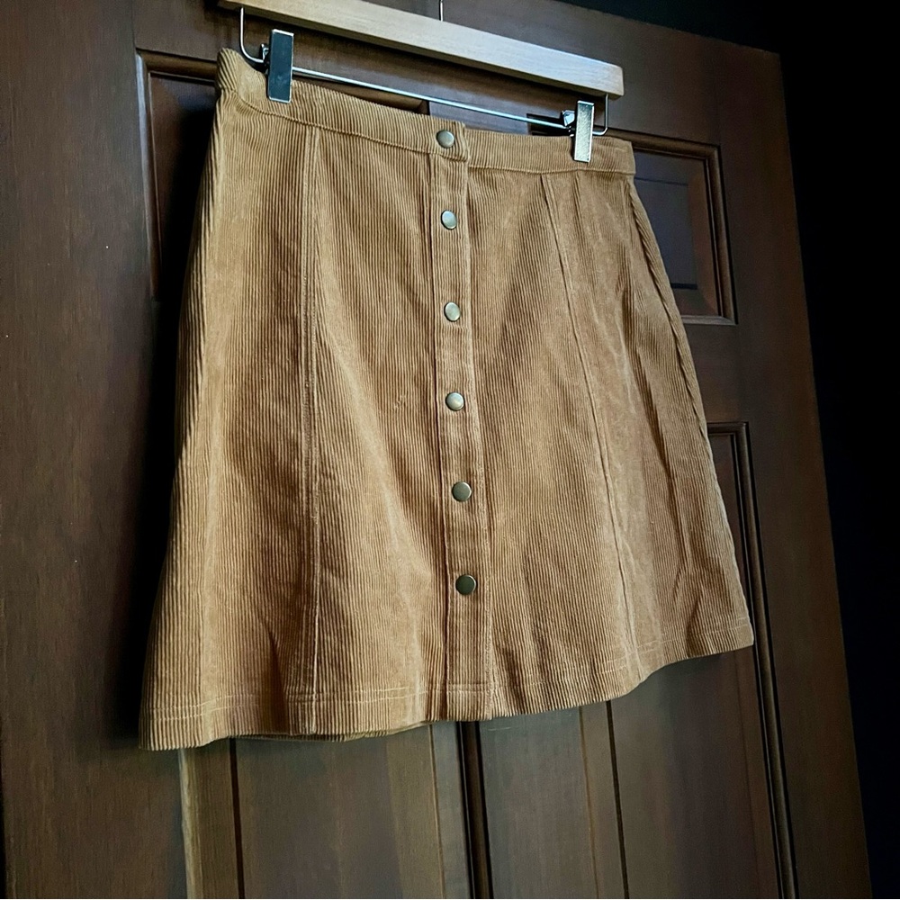 Corduroy Mini Skirt Mustard Yellow by Soprano